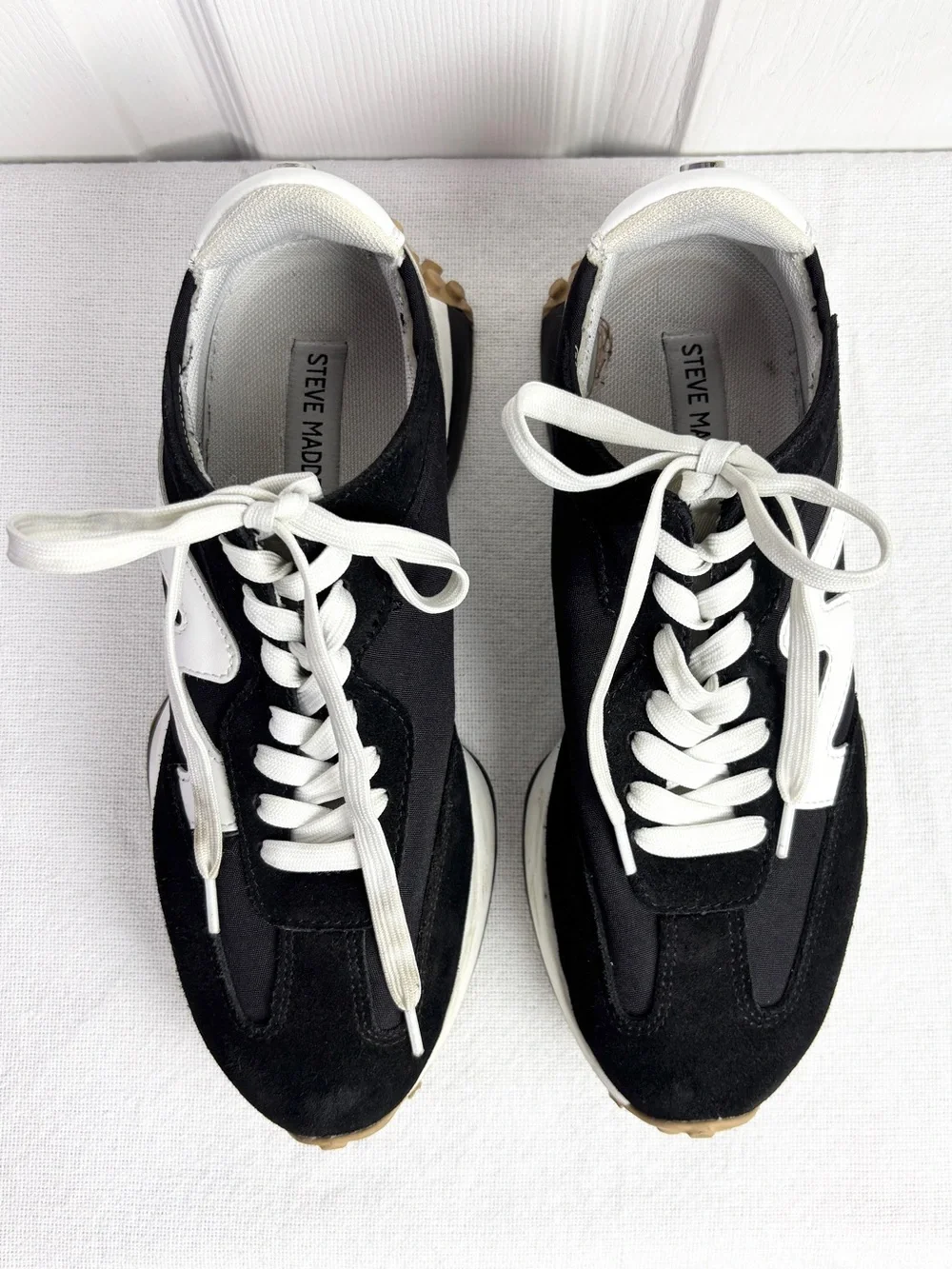 Steve Madden Campo Sneakers Women Size 9.5 Black & White